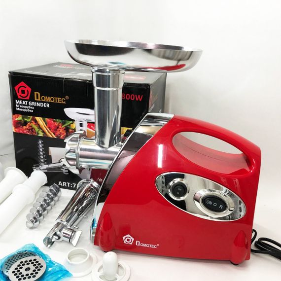 М'ясорубка звичайна Domotec MS-2019 2400 Вт, М'ясорубка для помідорів Легка у використанні ' DL-44 | Зображення 2