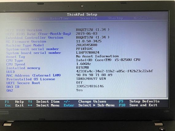 Ноутбук Б-класс Lenovo ThinkPad L580 / 15.6" (1366x768) TN / Intel Core i5-8250U (4 (8) ядра по 1.6 - 3.4 GHz) / 8 GB DDR4 / 500 GB SSD / Intel UHD Grphics 620 / WebCam б/у | Зображення 6