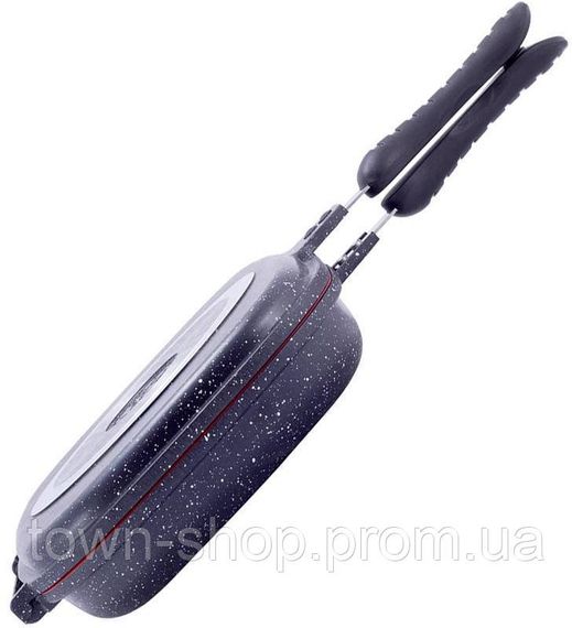 Сковорода-гриль Kamille Grill Pan двухсторонняя прямоугольная 32х24х7.5см KM-4432 | Зображення 2