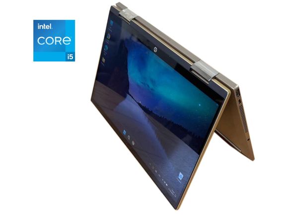 Ноутбук-трансформер Б-класс HP Pavilion x360 14m-dy1033dx Gold / 14" (1920x1080) IPS Touch / Intel Core i5-1155G7 (4 (8) ядра по 2.5 - 4.5 GHz) / 8 GB DDR4 / 512 GB SSD / Intel Iris Xe Graphics / WebCam б/у