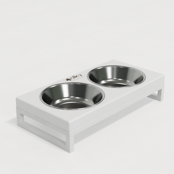 Миски на подставке для маленьких собак и котов Hollky Base XS (2 × 0,25 л) BXS-28145-WHWH | Зображення 7