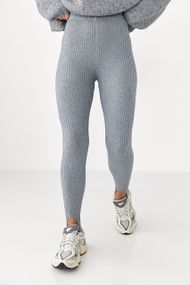 Трикотажні лосини в рубчик зі штрипками - сірий цвет, ONE SIZE (є розміри)