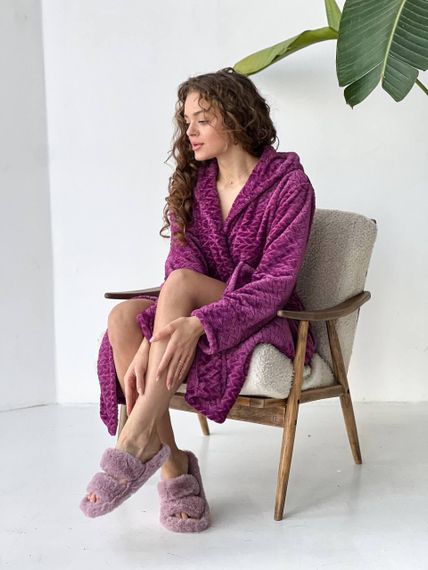 Женский махровый халат (2591/1) XL | Зображення 2