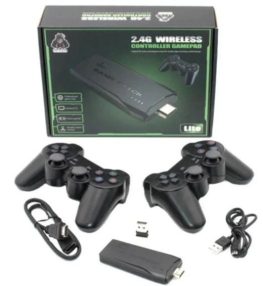 Ігрова приставка M8 64 gb Mini Game Stick 4K HDMI + 2 бездротові джойстики, консоль для телевізора | Зображення 7