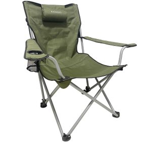 Кресло-шезлонг складное с подушкой чехлом подстаканником нагрузка 130 кг Ranger Stream Lux RA 2247