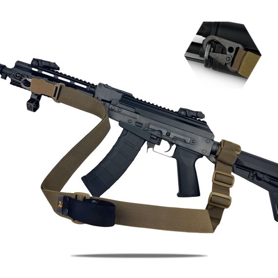 Ремінь збройовий одно/двоточковий з додатковим кріпленням RAGNAROK "TYR" carbine койот