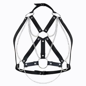 Портупея жіноча Art of Sex - Aiden Leather harness, Чорна L-2XL Sex Aura