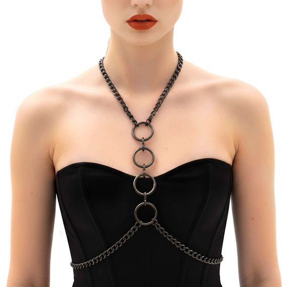 Металева портупея Art of Sex - Mango, колір чорний, XS-2XL | Зображення 1