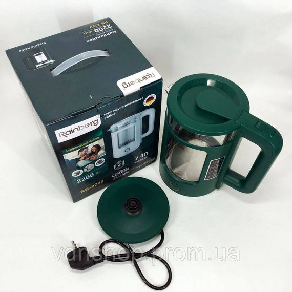 Мощный чайник для кипячения, Стеклянные электрочайники для дома Электрочайник кухни с подсветкой PN-86 | Зображення 1