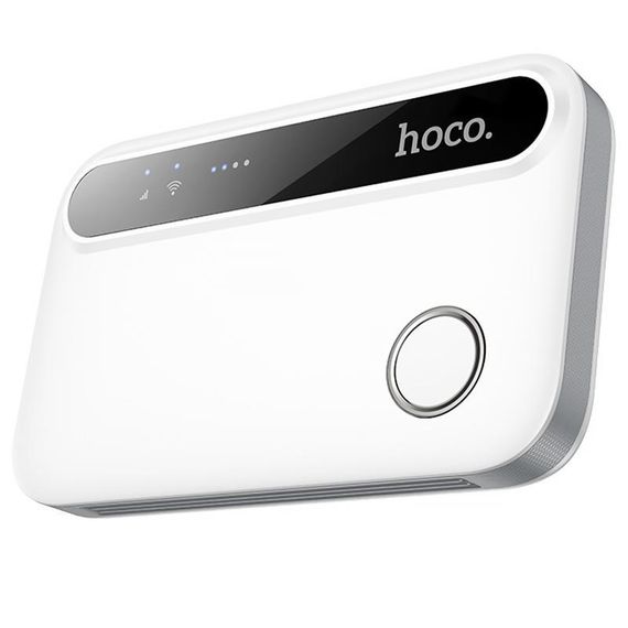 Портативный модем WiFi роутер Hoco HI41 150Mbps (Micro SIM) 2100 mAh White