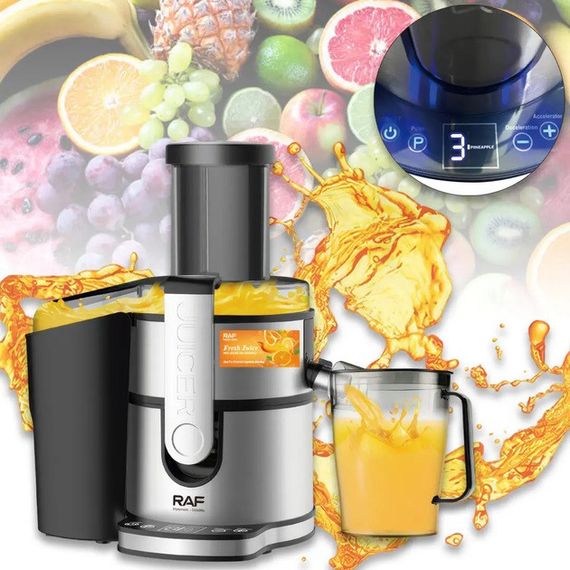 Соковыжималка для овощей фруктов и ягод RAF R.2700 1.1 л 800 Вт, JX-344 Мощная соковыжималка | Зображення 3