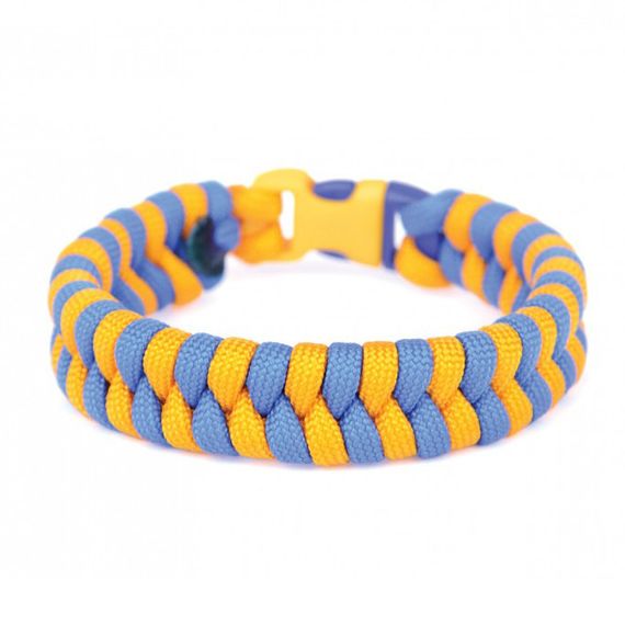 Набір для творчості. Плетіння з паракорду "Браслет жовто-синій" (ПАР-001) PAR-001 від 8-ми років | Зображення 1