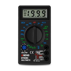 Мультиметр ANENG AN-DT838C, вимірювання: V, A, R, C, функція hFE