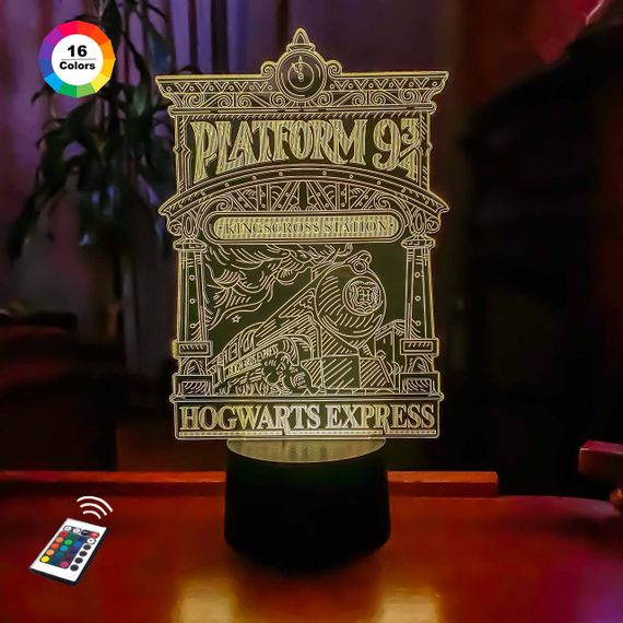 3D светильник ночник с пультом "HOGWARTS EXPRESS" 3DTOYSLAMP
