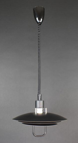 Люстра підвісна на 1 лампочку 27110 Чорний 60-170х48х48 см. | Зображення 2