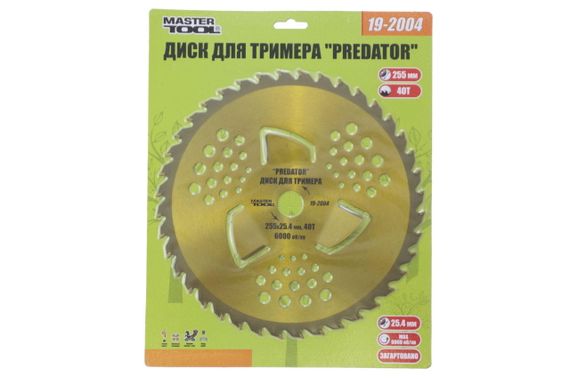 Диск для триммера Mastertool - 255 мм x 40 Т Predator (19-2004)