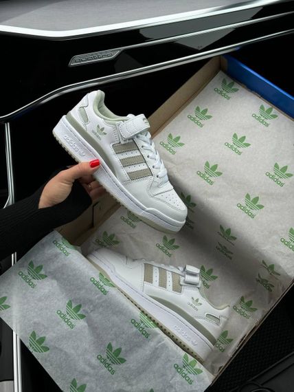 Жіночі кросівки A-didas Forum 84 Low New White Olive  , В'єтнам | Зображення 6