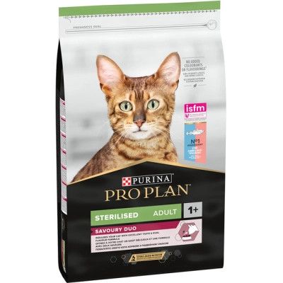 Сухой корм для кошек Purina Pro Plan Sterilised Adult 1+ Savoury Duo После стерилизации С треской и форелью 10 | Зображення 1