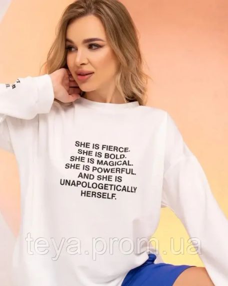 Толстовка цвет молочный размеры L, S, XL, M FI_006999 | Зображення 1