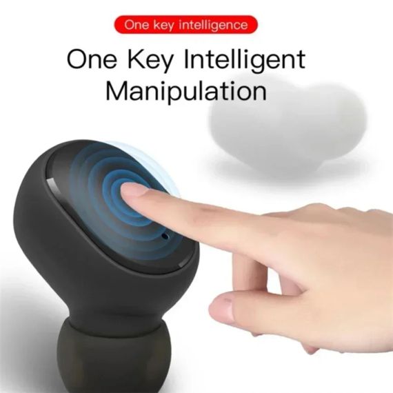 TWS Е6S Бездротові Bluetooth-навушники із шумозаглушенням і мікрофоном, IPX5 водонепроникні. Чорні | Зображення 2