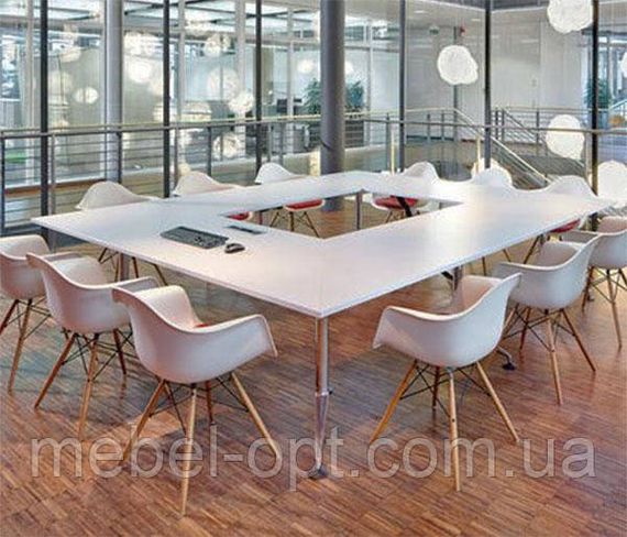Кресло Eames DAW Armchair белое на деревянных ногах | Зображення 7