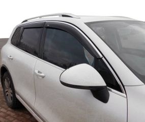 Ветровики с хром молдингом (4 шт, Niken) для Volkswagen Tiguan 2007-2016 гг