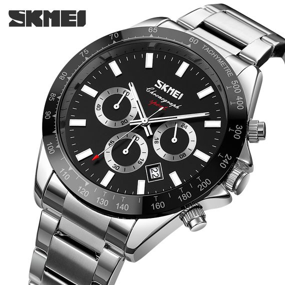 Чоловічий годинник Skmei 9259SIBK Silver-Black | Зображення 1