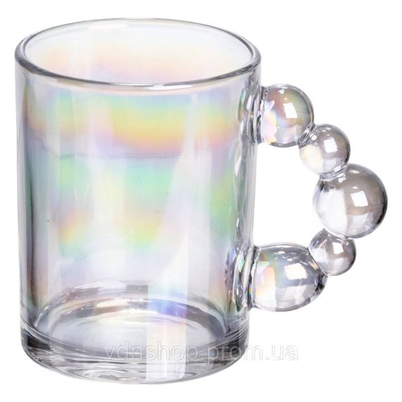Набір чашок 6 шт для чаю та кави по 350 (мл) кружки скляні rainbow HP-19-ZD-4 | Зображення 1