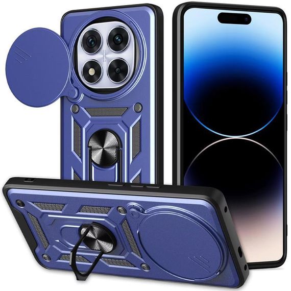 Чохол Ummi Camshield Serge Ring для Xiaomi Redmi Note 14 Pro 5G / Poco X7 Синій | Зображення 1