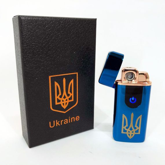 Електрична та газова запальничка Україна (з USB-зарядкою) HL-431. KV-419 Колір: синій | Зображення 9