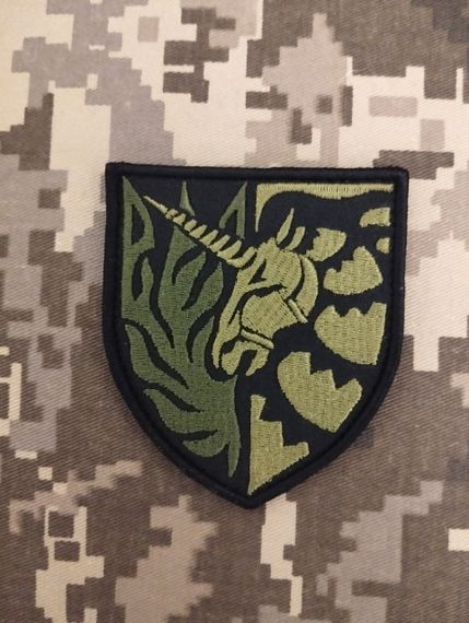 Шеврон єдиноріг (зелений) | Зображення 1