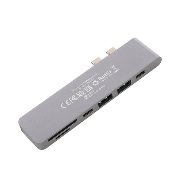 Адаптер Choetech HUB-M14-GY-V2, USB Type-C 6-в-1 | Зображення 2