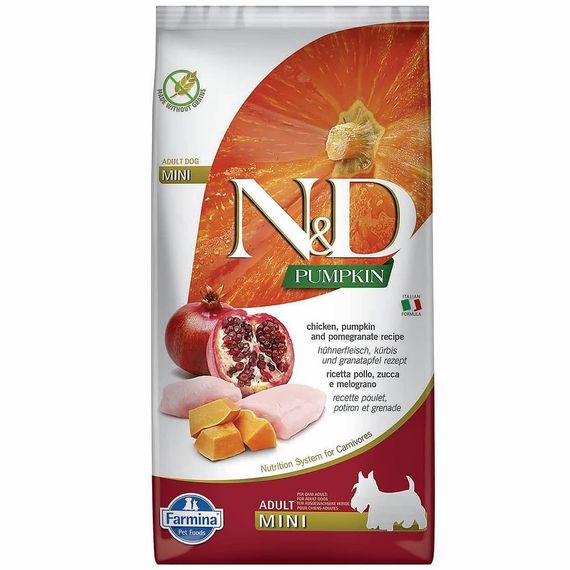 Сухий корм з куркою для собак малих порід Farmina N&D Pumpkin Dog Chicken & Pomegranate Adult Mini, 800 гр
