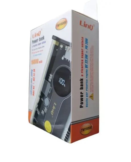 Павер банк, Power Bank 16 000 mAh с индикатором заряда и быстрой зарядкой 22.5W, LinQ | Зображення 2