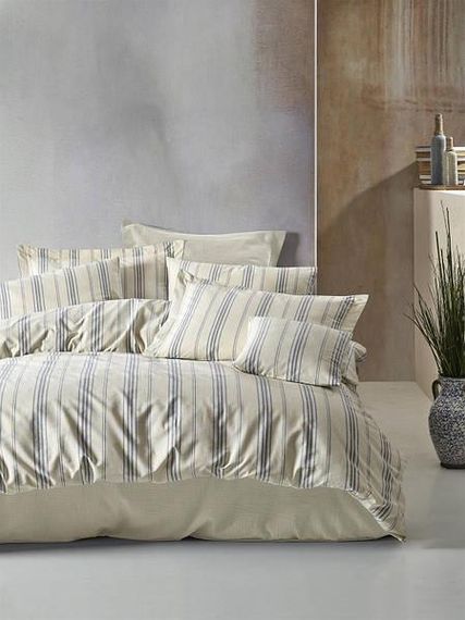 Постільна білизна Belizza Natural blue Ранфорс Бавовна Євро розмір