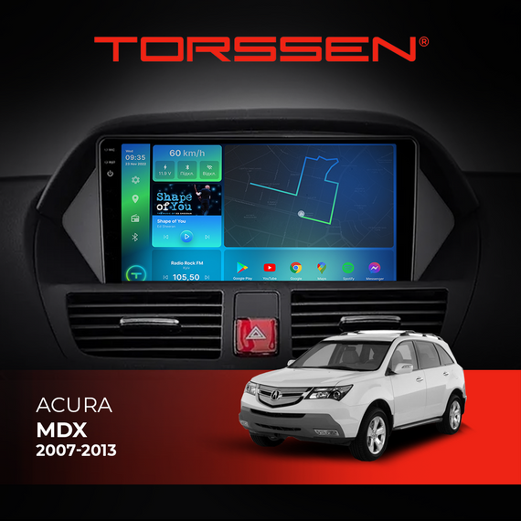 Штатна магнітола Torssen 2K Acura MDX 2007-2013 F9464 4G Carplay DSP