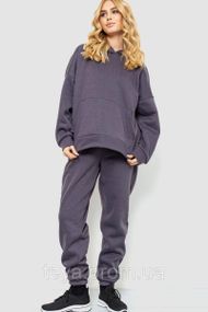 Спортивный костюм женский на флисе, цвет темно-серый,  размер L-XL FA_008426