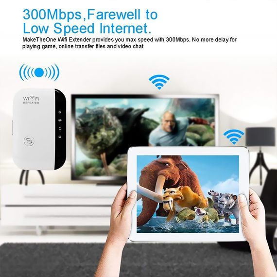 Wi-Fi ретранслятор, 300 Мбіт/с, 802.11N. Білий | Зображення 4