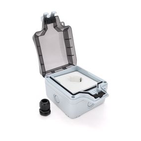 Водонепроникна настінна зовнішня розетка, 16A / 250V, IP66