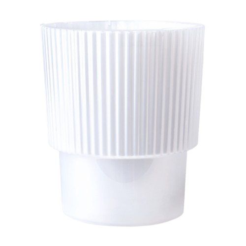 Вазон "Стелла" для орхідей з дренажем 13*15см. (біла перлина)