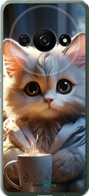 Чохол на Xiaomi Redmi A3 Білий кіт "5646u-3657-2448"