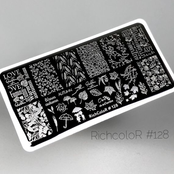 Пластина 128 для стемпинга RichColor (12х6см)