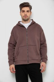 Кофта чоловіча на флісі з капюшоном, колір мокко, 238R58698
