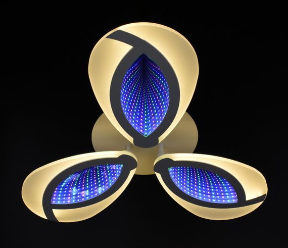 Люстра світлодіодна стельова LED світильник для квартири на стелю лед з пультом 26103 Білий 8х49х49 см. | Зображення 6