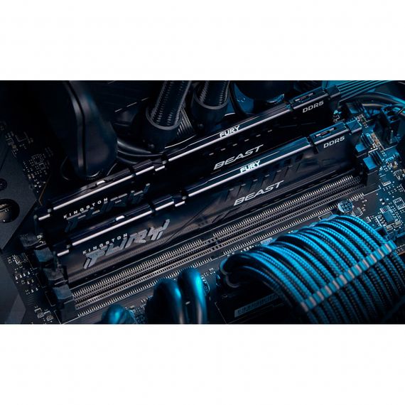 Модуль пам'яті для комп'ютера DDR5 32GB (2x16GB) 5600 MHz Beast Black Kingston Fury (ex.HyperX) (KF556C40BBK2-32) | Зображення 5