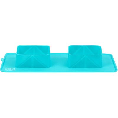 Посуда для собак WAUDOG Silicone Миска складная 385х230х50 мм голубая (50802) | Зображення 1