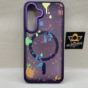 Чехол Wlons Unicorn противоударный PC+TPU для Samsung Galaxy S24 / S25 MagSafe Матовый Фиолетовый