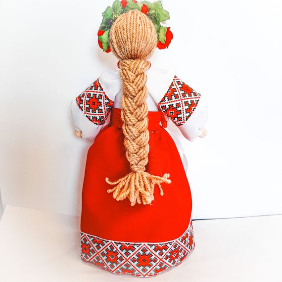Украинка декоративная кукла в стиле мотанка | Зображення 1
