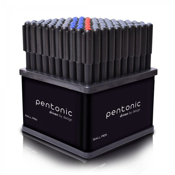 Набор шариковых ручек Pentonic 412207 100 шт/уп мультиколор | Зображення 1