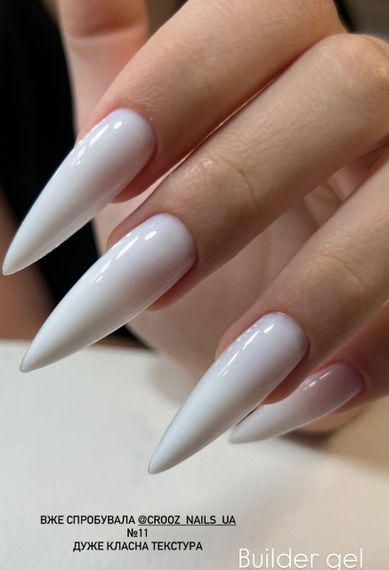 Гель для наращивания ногтей Crooz Builder gel 11 (белый с шиммером) 15мл | Зображення 2